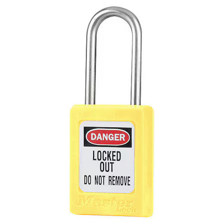 Master Lock S31ylw Lockout Padlock, Kd, Yellow, 1-7/8"H