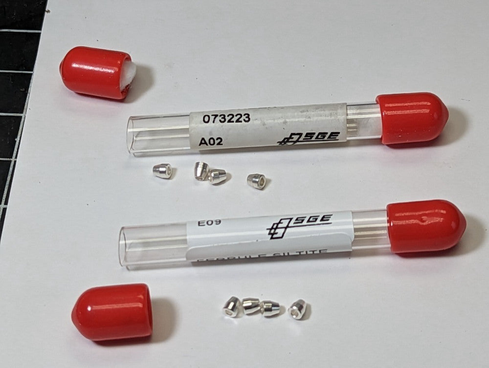 (8) ODO II Trajan / SGE 073223 SilTite™ Ferrules, for 1/16” ID Columns [RS#5]