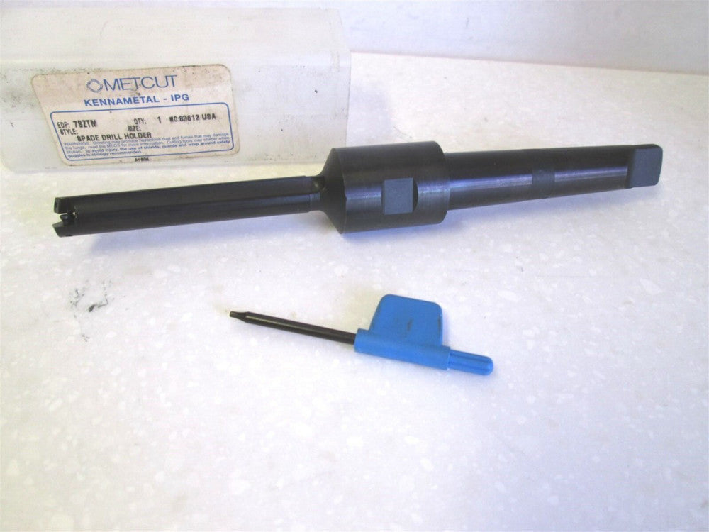 METCUT (7SZTM) 7-1/2" Series Z Straight Flute 2MT Taper Shank Spade Drill Holder