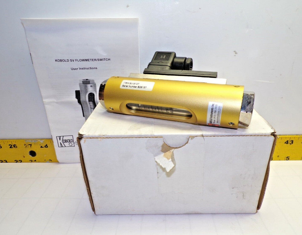 NEW KOBOLD SV FLOWMETER/SWITCH 1.0 - 4.5 GPM WATER 1/2" NPT 100/240 VAC  SV-6107