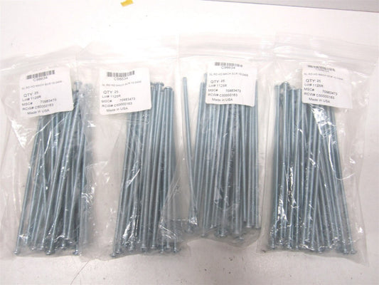 (C50000163) #10–24 x 6" Alloy Steel Round Head Slotted Machine Screw - Qty 100