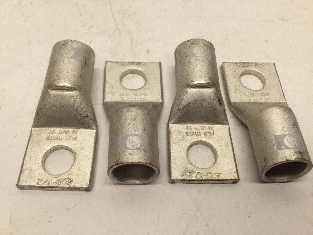 Morris 94086 MLC300-1/2 1 Hole Compression Lug 300MCM 1/2” (Lot of 4)