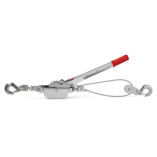 2 Ton Steel Dual Gear Power Puller, 4000 lbs. Load Capacity, Hand Winch Cable