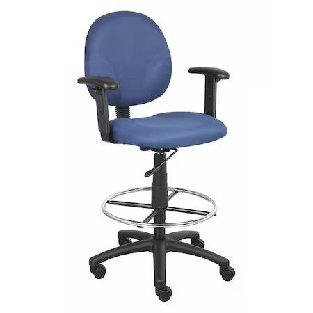 Zoro Select 453A11 Fabric Drafting Chair, 31 1/2-, Adjustable