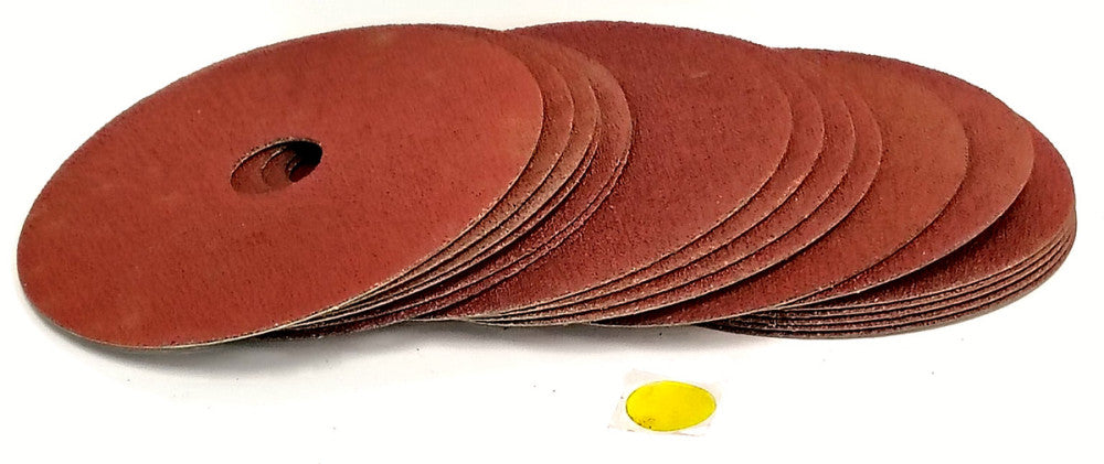 UNBRANDED FIBER DISK 5" DIAM 7/8" ARBOR HOLE 50 GRIT 381C ***LOT OF 16***