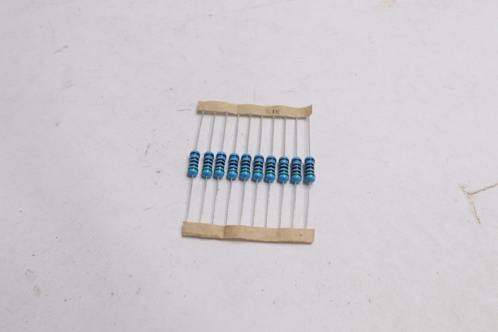 (10-Pk) Metal Film Resistor 1/4 W 1%  5.1K Ohm 83-1034