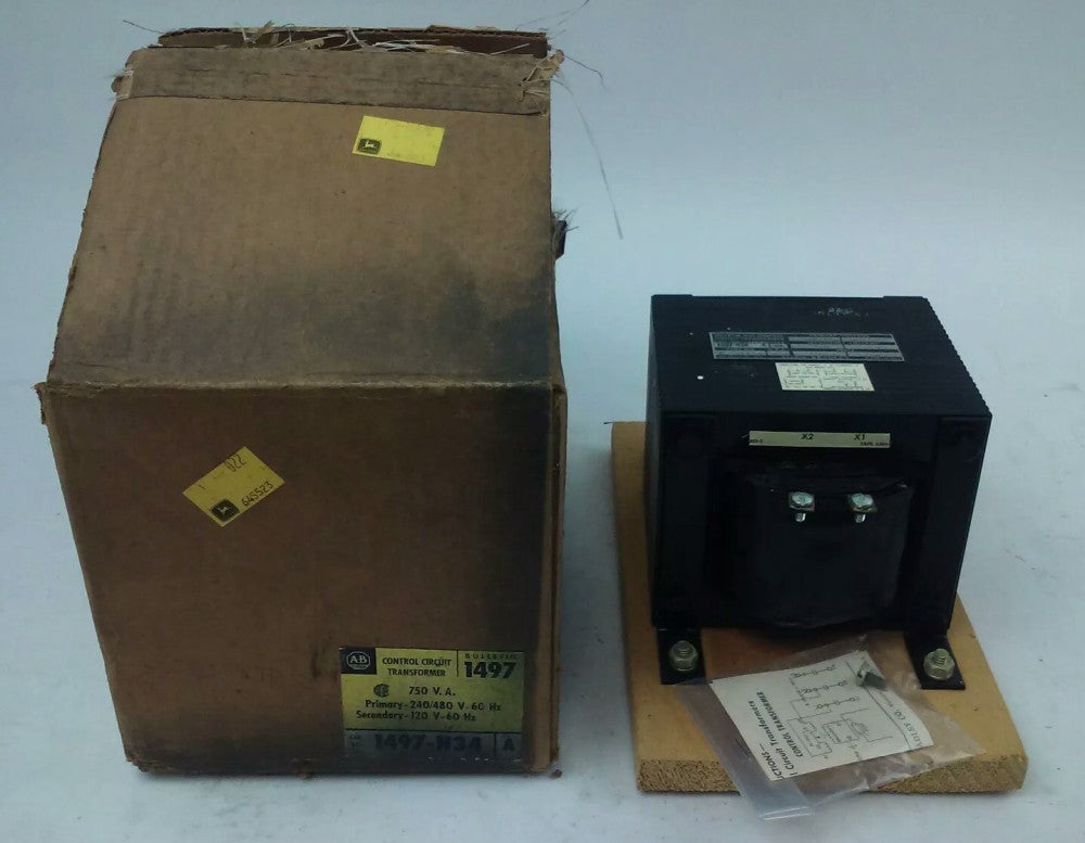 ALLEN BRADLEY 1497-N34 SER. A CONTROL CIRCUIT TRANSFORMER,.750KVA, PRI 240/480V 