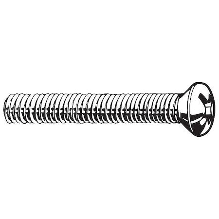Zoro Select M51320.040.0012 M4-0.70 X 12 Mm Phillips Oval Machine Screw, Plain