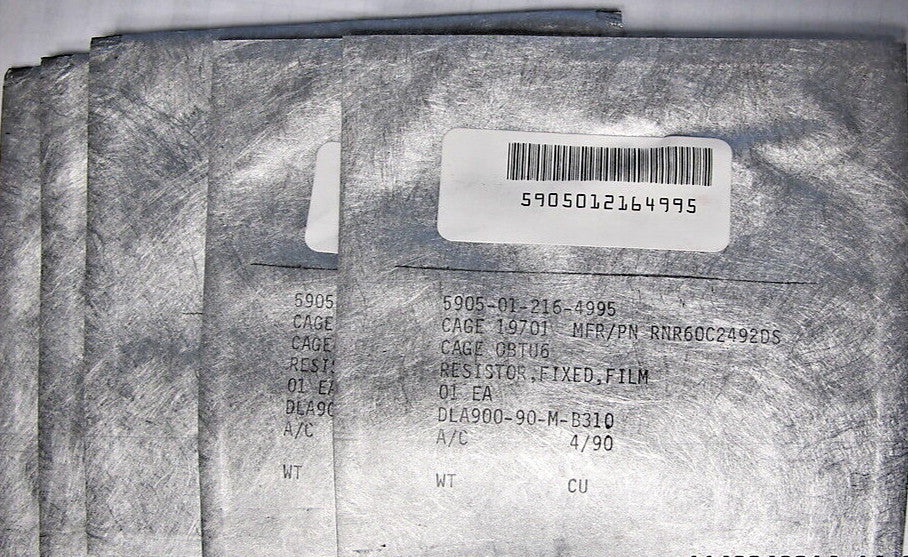 5 Vishay  24.9k 25k Kilohm Film Resistor # RNR60C2492DS 0.5% Tolerance! [OF23]