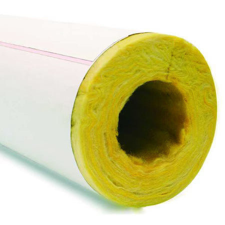 Owens Corning 722593 Pipe Insulation, 3-1/8" Od, 3 Ft. L, Fiberglass, 1 In Wall