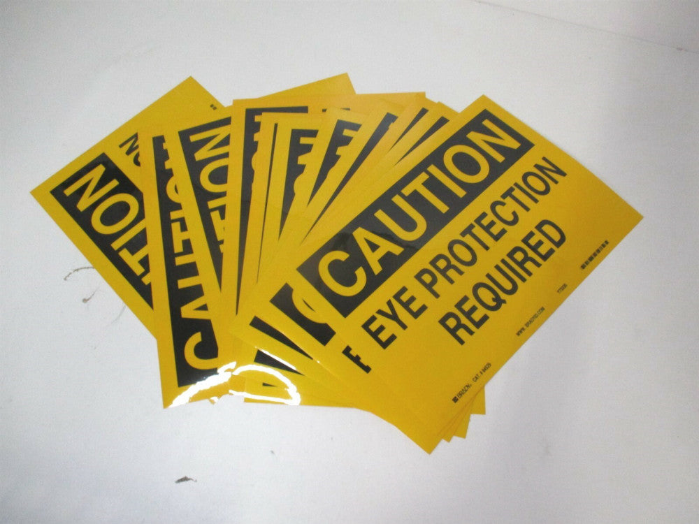 Brady (84529) 7" x 10" Caution Eye Protection Required Polyester Sign - Qty 10 