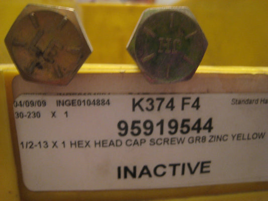 1/2 - 13 Grade 8 Hex  Head Bolts  LOT of  12 pc    1 inch long over a pound 