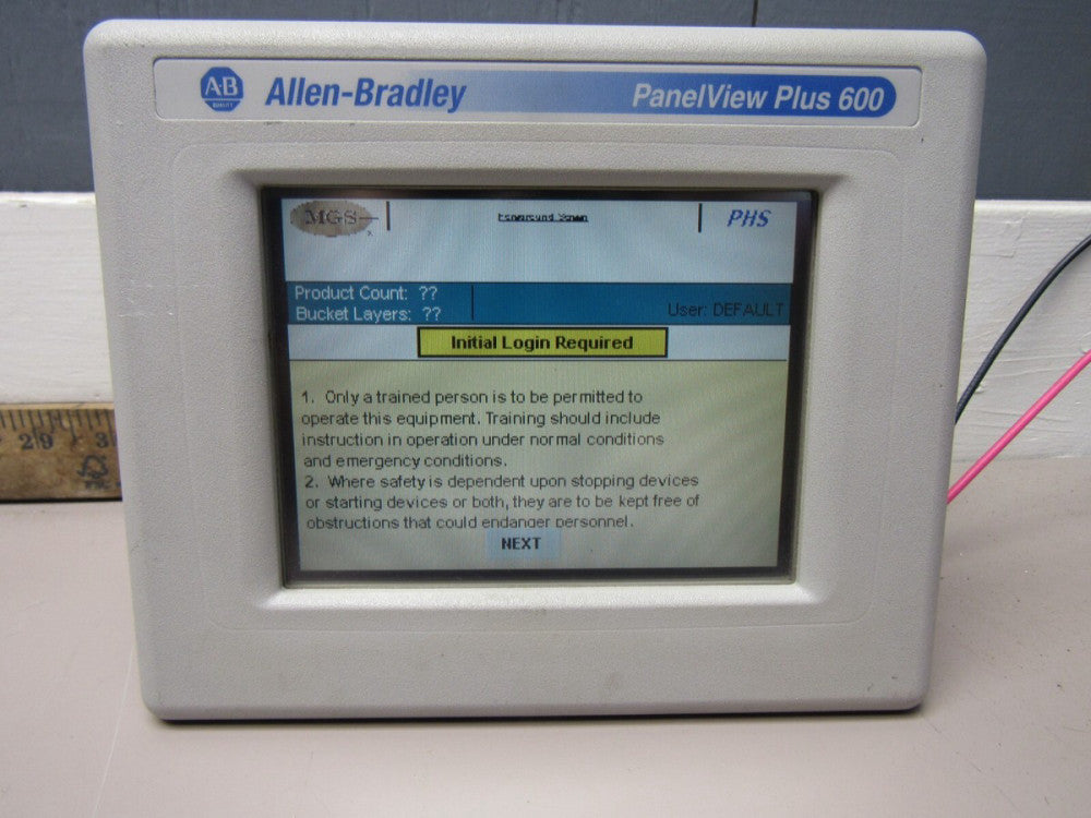 ALLEN BRADLEY PANELVIEW PLUS 600 2711P-T6C5D SER-C TOUCH PANEL XLNT USED TAKEOUT