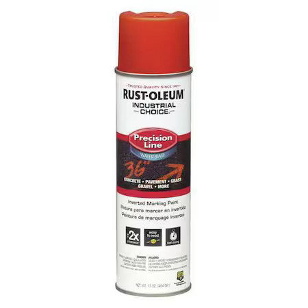Rust-Oleum 203035 Precision Line Marking Paint, 20 Oz, Alert Orange, Water