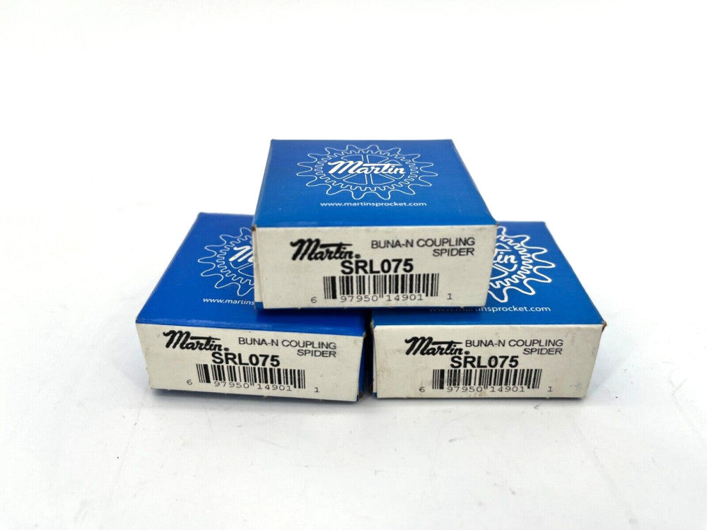 Lot of 3 New Martin Sprocket SRL075 Buna-N Coupling Spiders