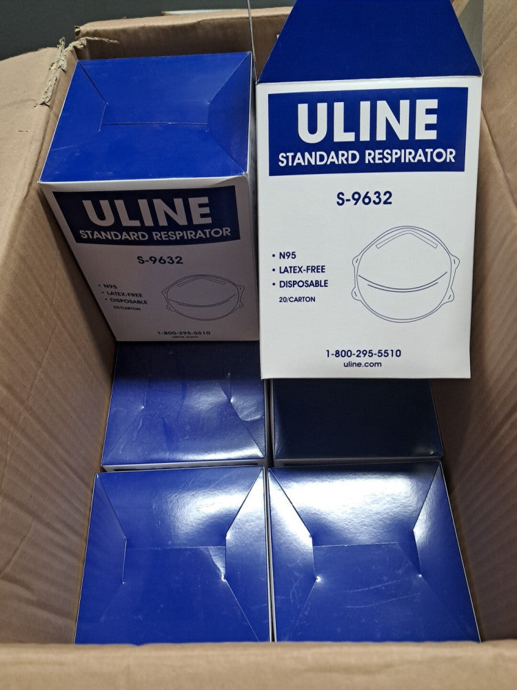 8 Boxes Of n95 face mask Uline - S-19252 20/per Box Total 160 Mask.