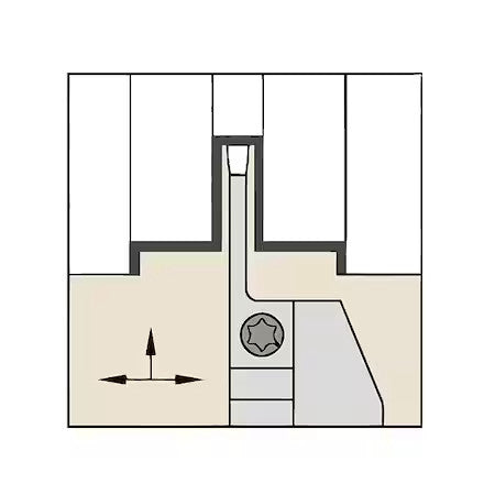 Widia Wmtcl081039 Grooving/Parting Toolholder,Wmt,Lh