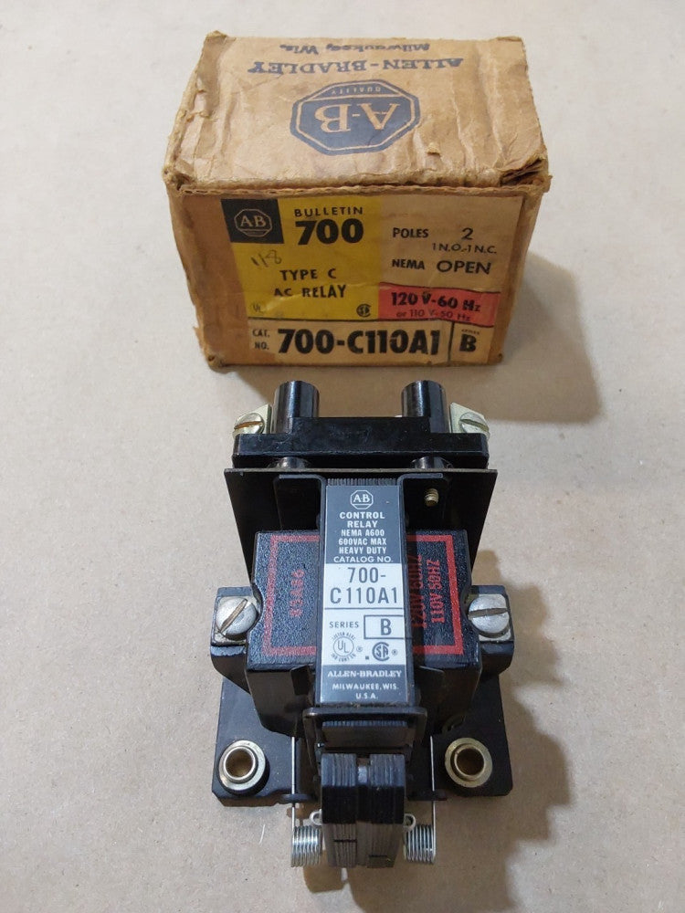 Allen Bradley 700-C110A1 Ser. B Control Relay, 120V 60Hz