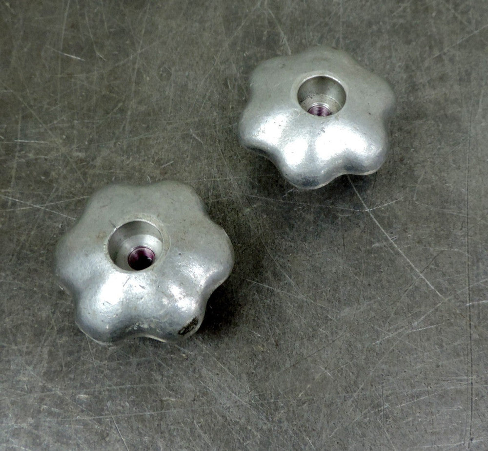 Jergens HK-6A  Diameter  2-3/4" Threaded 3/8" SAE  Aluminum Knob Lot of Two (2)