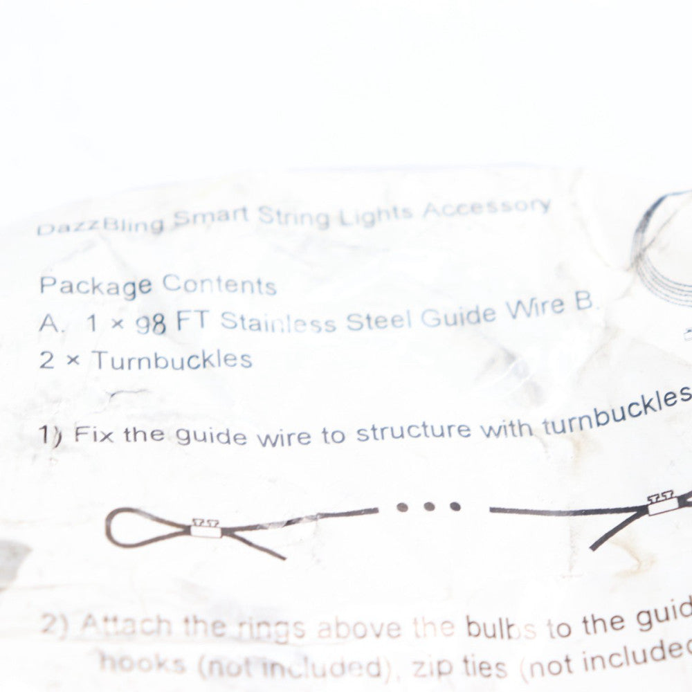 Guide Wire with Two Turnbuckles 1" X 98'