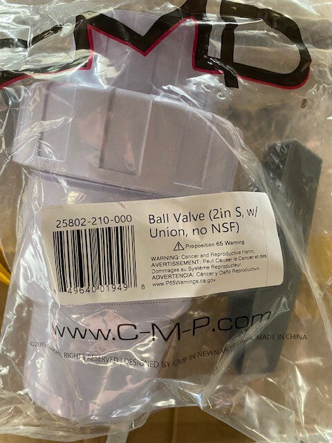 CMP 25802-210-000 Ball Valve Single Union 2-In - BUY MORE & SAVE!!!