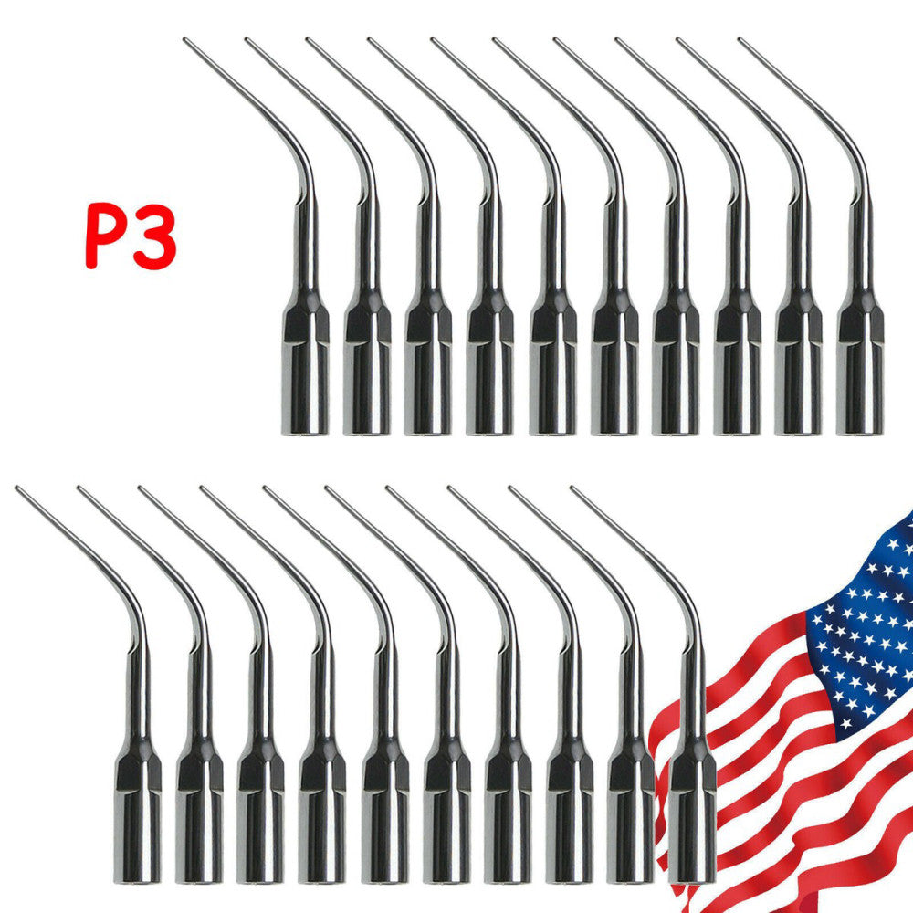20*Dental Ultrasonic Piezo Scaler Perio Tips P3 Fit Woodpecker/EMS Handpiece