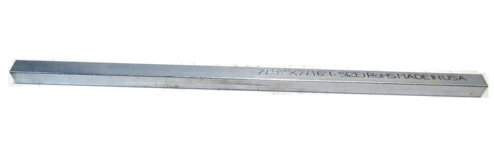 Made in USA 7/16" x 7/16" x 12" Carbon Steel Square Keystock 