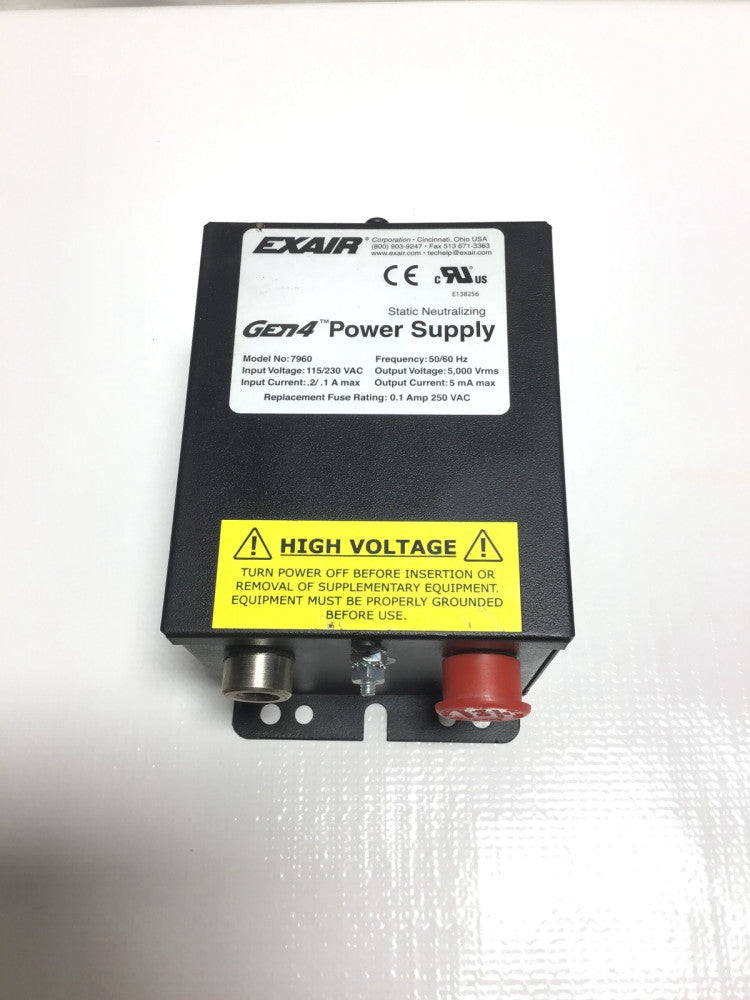 Exair 7960 Power Supply Static Neutralizing 50/60Hz Input Voltage 115/230VAC