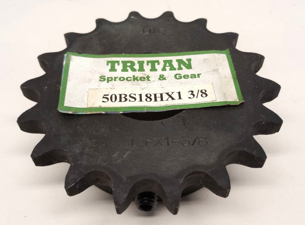 Tritan 50BS18HX1 3/8 Hardened 1-3/8" Bore Sprocket 50BS18H 1-3/8