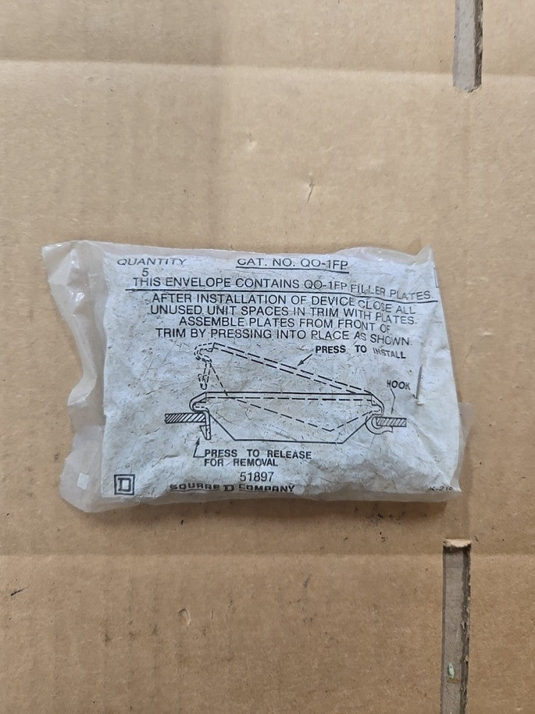 Square D Cat No. QO-1FP Metal Filler Plate