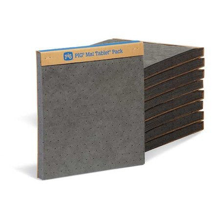 Pig Mat124 Sorbent Pad, Universal, 13 Gal Vol Absorbed Per Pkg, 14 In X 15 In,