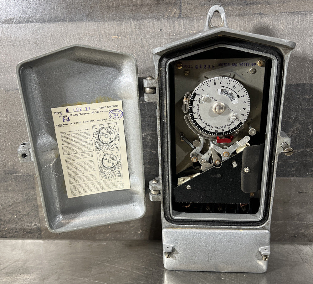 NOS SANGAMO TIME SWITCH 35 AMP 120/240 VAC 60 Type L0Z 11
