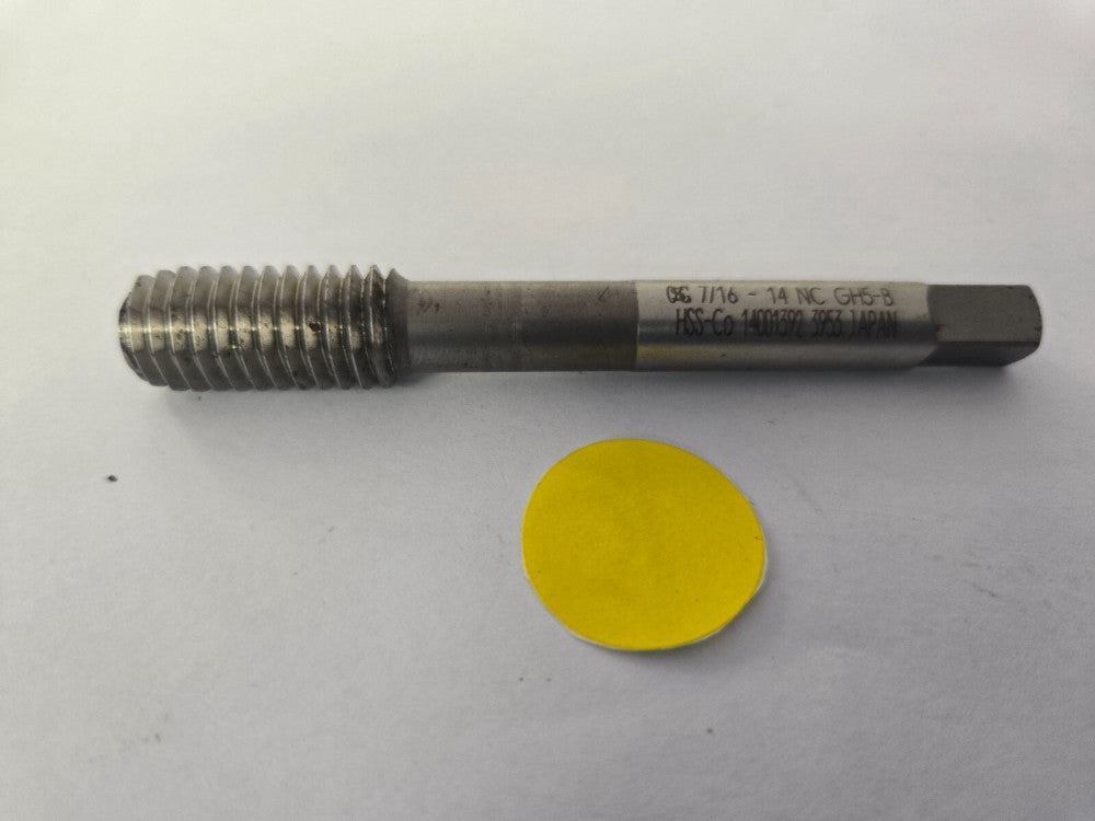 OSG PLUG-THREAD FORMING BOTTOMING CHAMFER TAP #7/16-14 NC GH5-B