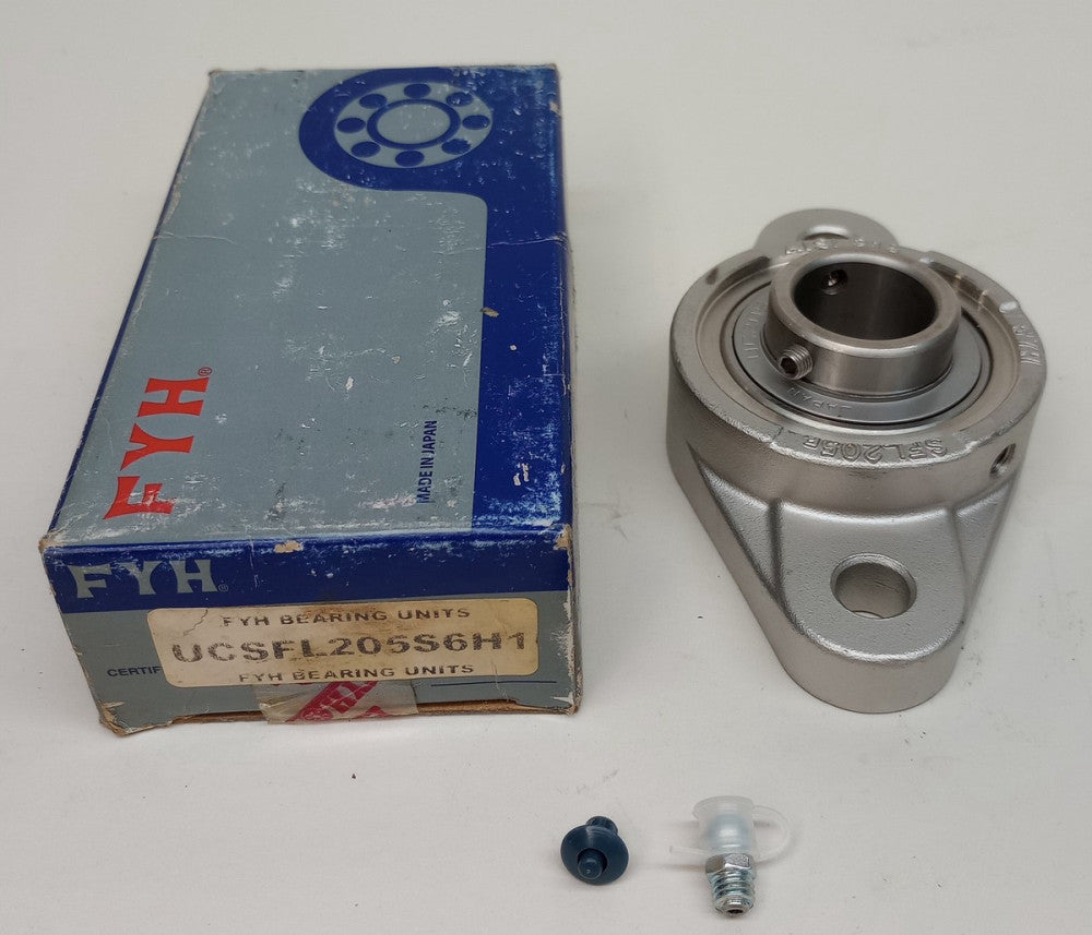 FYH UCSFL205S6H1 Ball Bearing Flange Unit 25mm ID X 34mm OD 2 Bolt