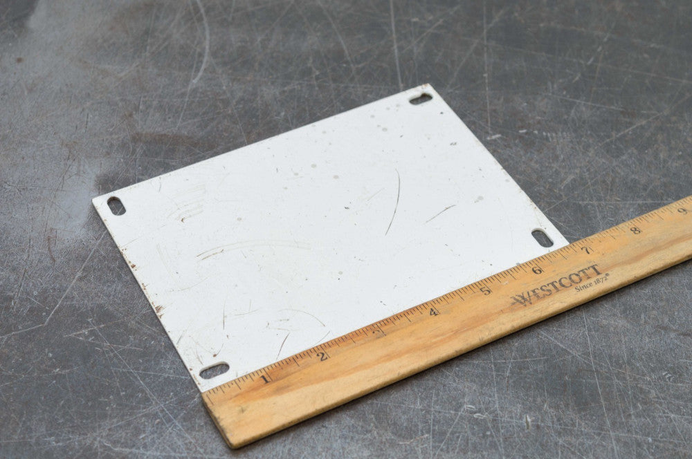 6.75" x 4.88" White Steel Junction Box Enclosure Panel Backplate
