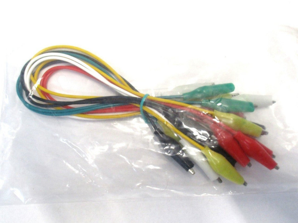 Tenma (01010) 0.5A Double Ended 30cm Long Test Leads with Crocodile Clips - 5 PC