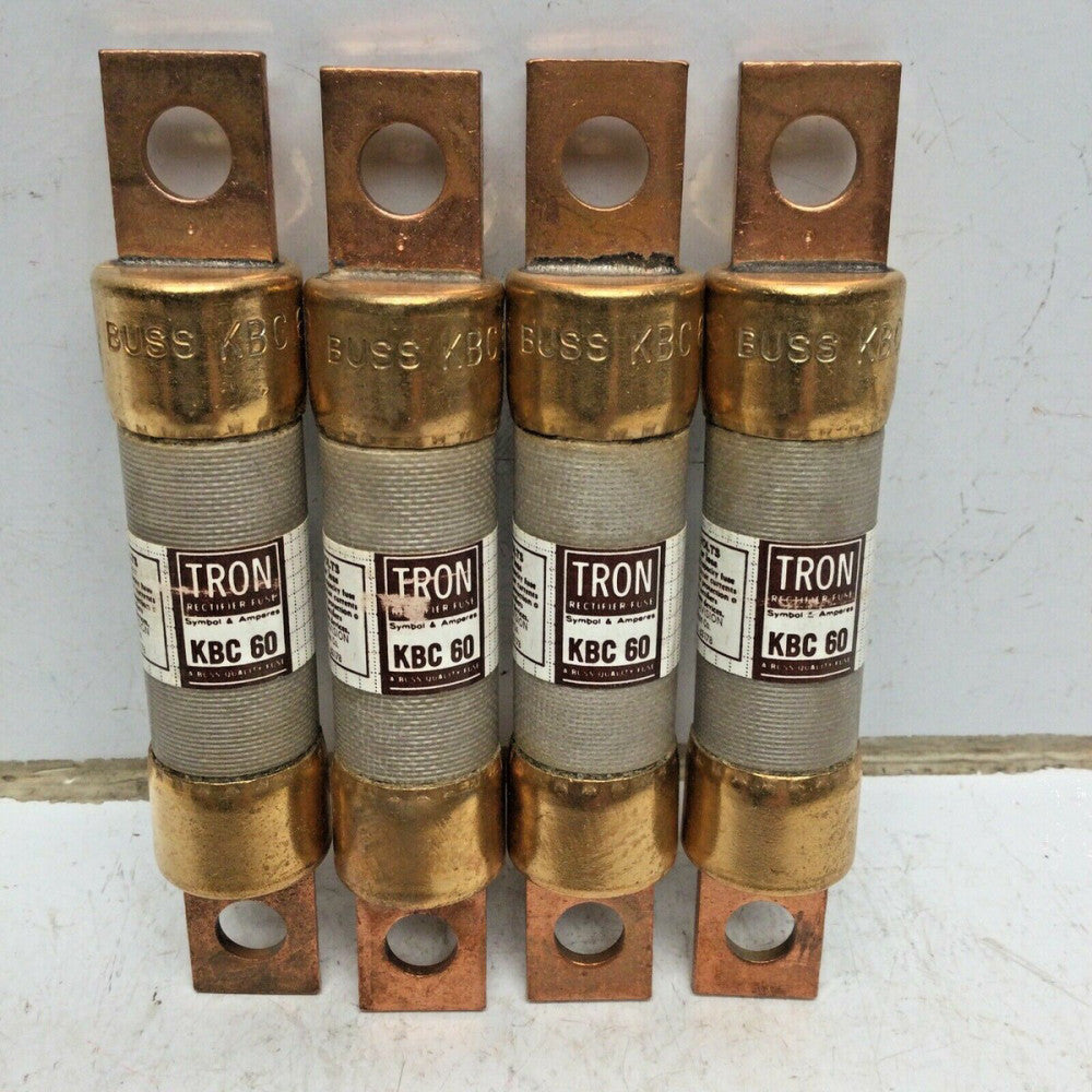 BUSS BUSSMANN TRON KBC 60 Rectifier Fuse 60 AMP 600V (LOT of 4)