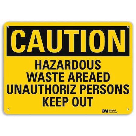 Lyle U4-1379-Ra_14X10 Safety Sign, 10 In Height, 14 In Width, Aluminum,