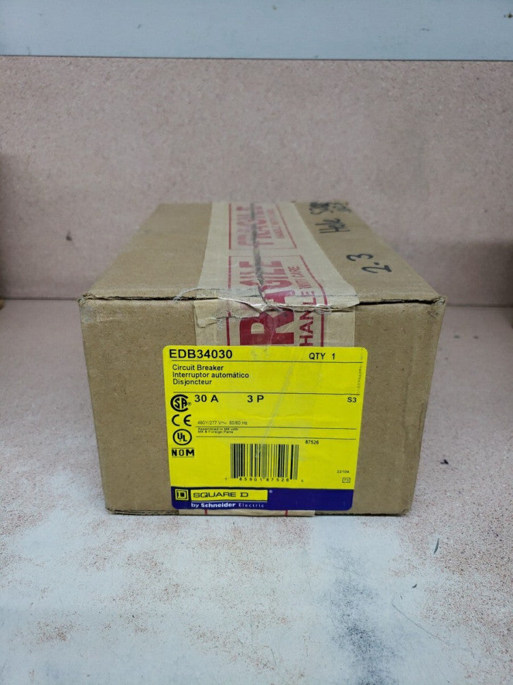 New! Square D EDB34030 30 Amp Circuit Breaker