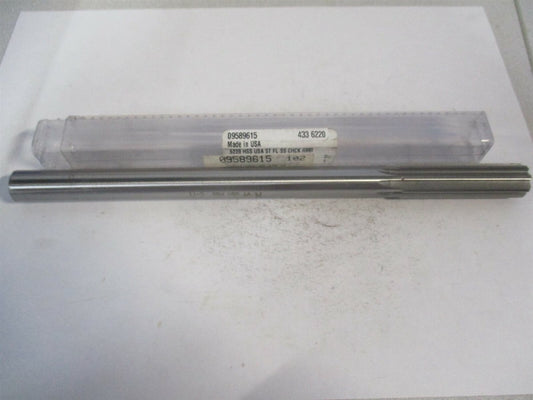 (433-0.6220) 0.622" Diam 8-Flute Straight Shank HSS Chucking Reamer 
