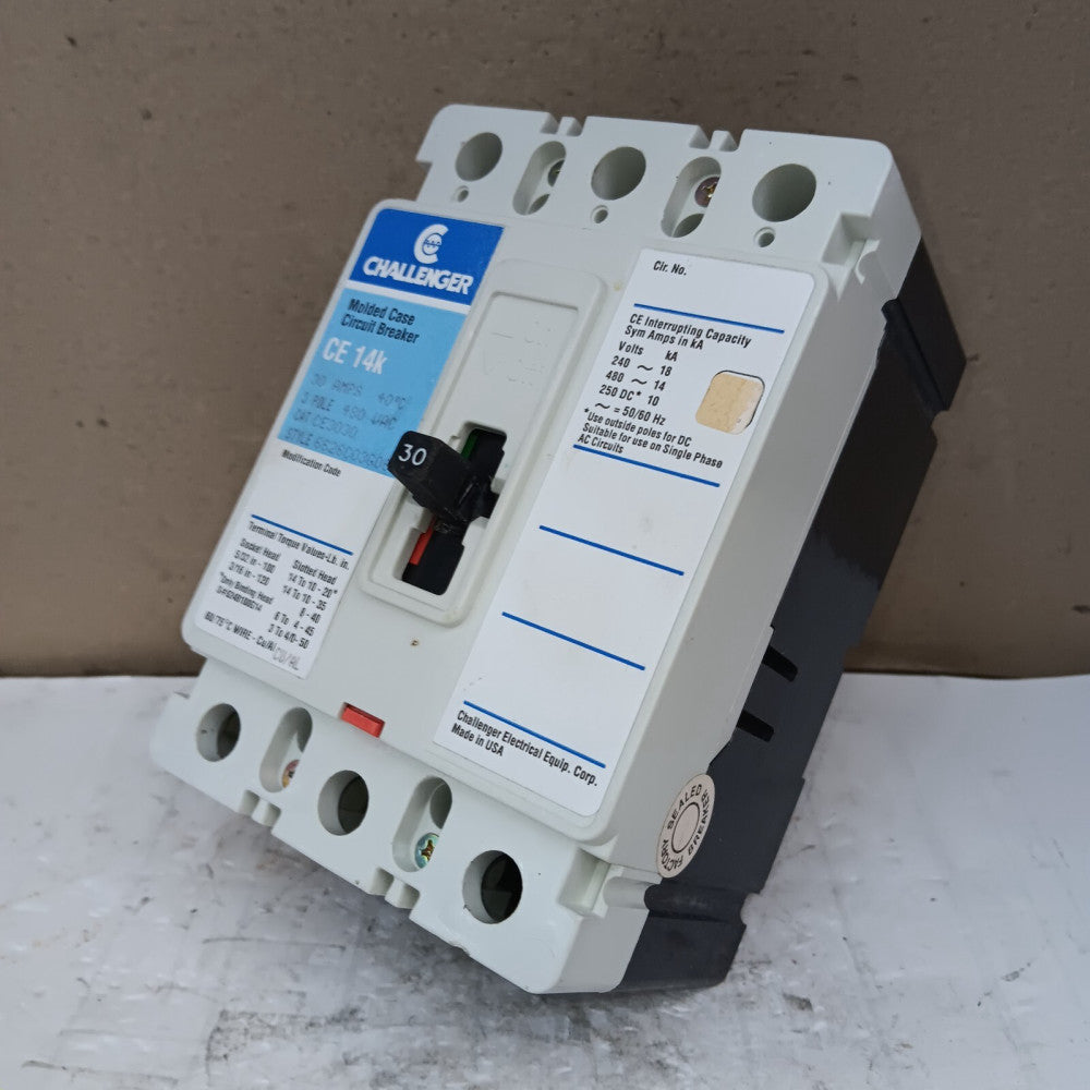 CHALLENGER CE3030 CIRCUIT BREAKER 30 AMP 3 POLE 480 VAC