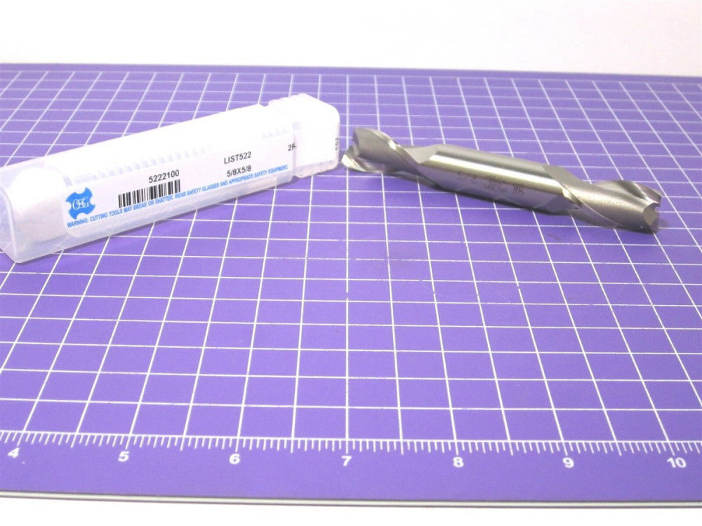 OSG (5222100) 5/8" 2F Cobalt Square Double End Mill 30° Helix RH