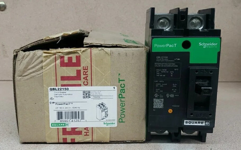 SQUARE D POWERPACT CIRCUIT BREAKER 150 AMP 2 P QBL22150 NOB
