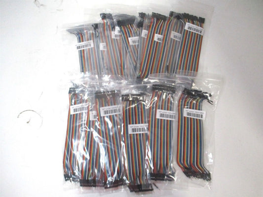 40 x 6" (150mm) 40-Pin Premium Female/Male 'Extension' Jumper Wires - Lot of 15