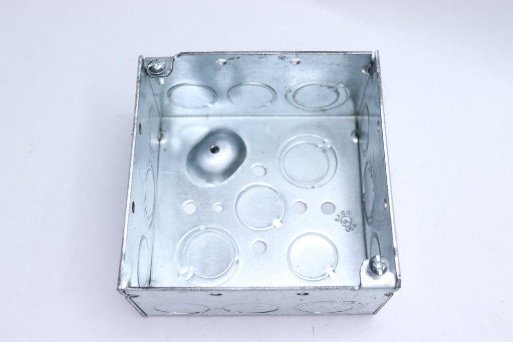 Raco Square Box Welded with Stab-It Connector 600V 4" x 2-1/8" Deep 232S