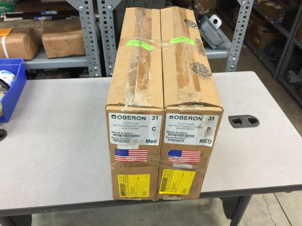 NEW IN BOX OBERON ARC FLASH PROT PANTS & COAT EL31-CT-MED / EL31-PANTS-MED