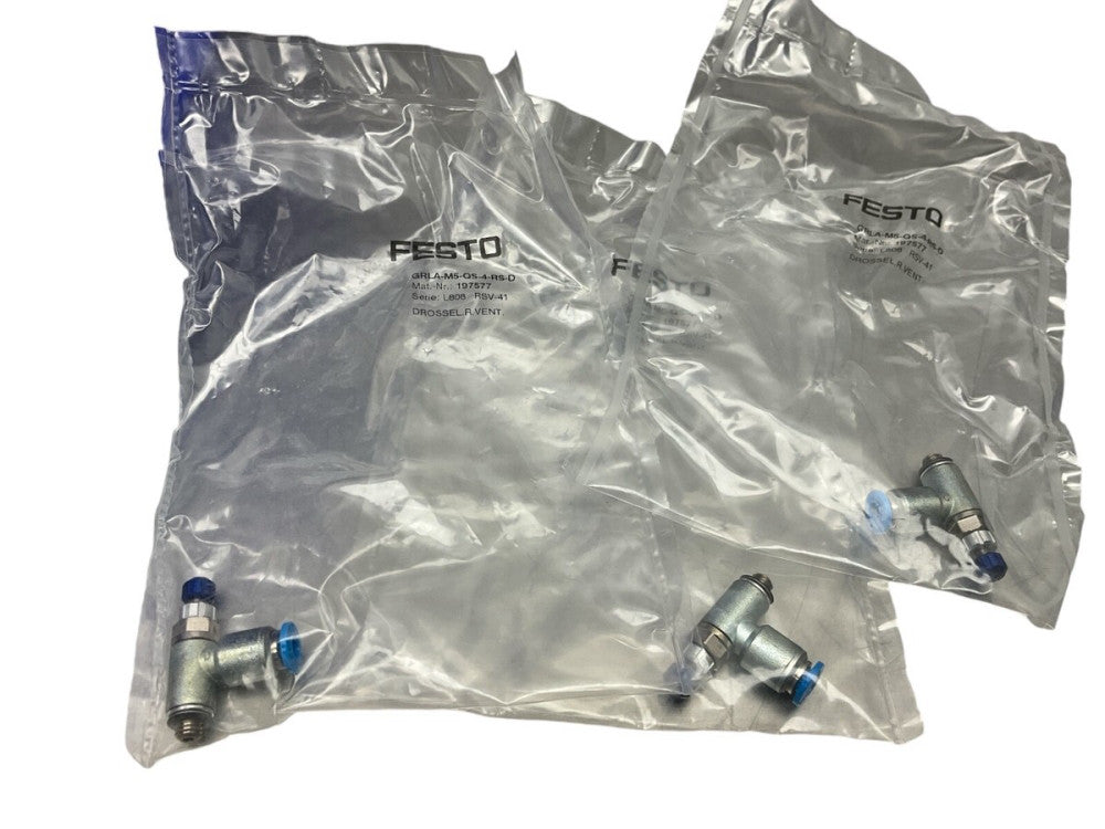 3 PCS NEW One-way flow control valve  GRLA-M5-QS-4-RS-D