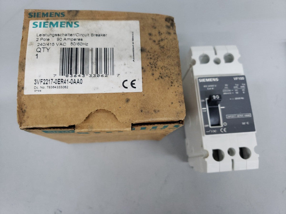 1 NEW ITE SIEMENS 3VF2217-0ER41-0AA0 2 POLE 90 AMP 240/415V CIRCUIT BREAKER