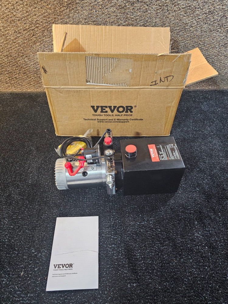 VEVOR Hydraulic Pump 12V DC Double Acting Hydraulic Power Unit For Dump Trailer