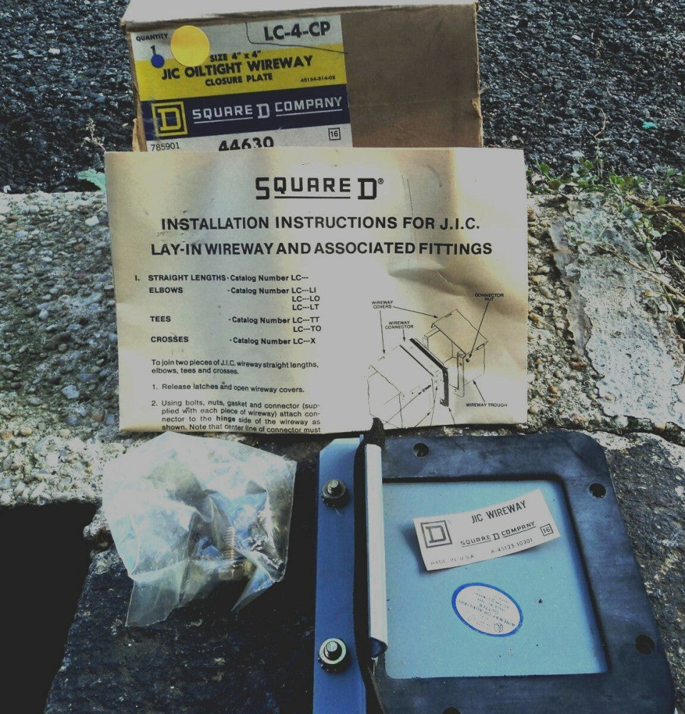 Square D Oiltight Wireway Closure Plate  4 In X 4 In LC-4-CP LC4CP New In Box 